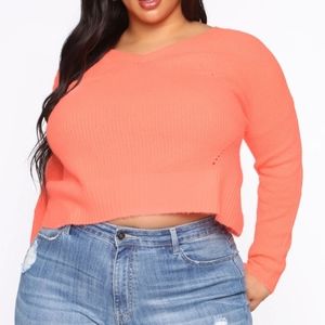 Comin' Back To You Sweater - Neon Coral